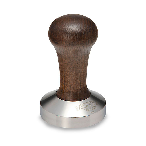 Tamper cafea competiional Motta cu mner din lemn, 58.4 mm
